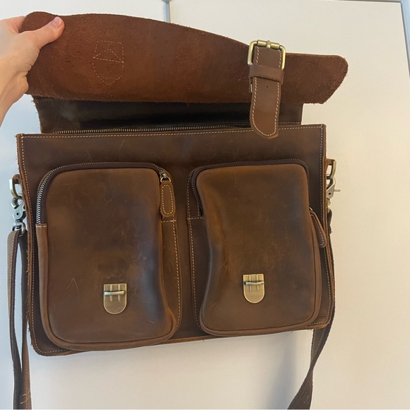 Leather briefcase - Picture 5 of 7